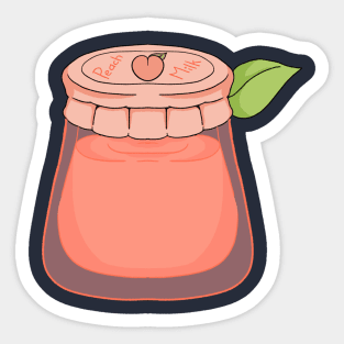 fresh peach milk Sticker